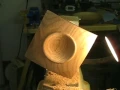 Time lapse - turned red oak 70s ashtray