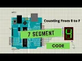 Counting From 0 to F With Arduino Using 7 Segment Display Eclipse Proteus