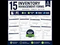 15 Inventory Management Forms Bundle 60 Printable Fillable PDF Templates