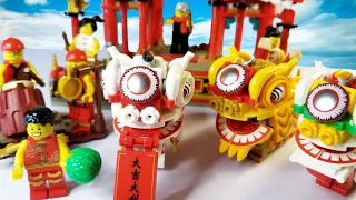 Lego Chinese Lion Dance Build - 2020 Chinese New Year Set 80104
