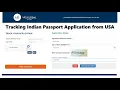 VFS Global Indian Passport Application Tracking or Checking Status from USA