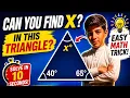 Find Angle X in a Triangle Easy Math Trick