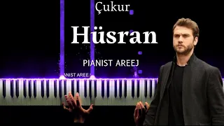 موسيقى عزف بيانو وتعليم مسلسل الحفرة Çukur Hüsran Piano Cover Tutorial 
