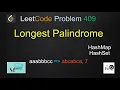 longest palindrome leetcode leetcode 409 With HashSet