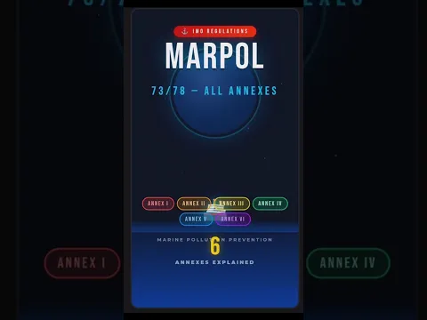 "MARPOL All 6 Annexes in 25 Seconds | Marine Pollution Rules #Shorts"