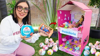 HAGO y DECORO UNA GUARDERIA DE BEBES REALISTAS MINIATURA 🍼 | Daailum