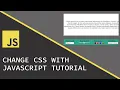 Change CSS Styles with JavaScript Javascript Beginner Project Tutorial DOM