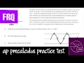 AP Precalculus Practice Test Unit 3 FRQ Periodic Sinusoidal Graphs and Coordinates
