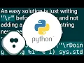 Replace console output in Python