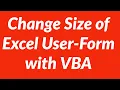Change size Excel userform with VBA