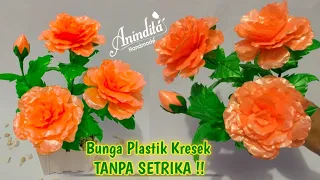 Download DIY//Cara Mudah Membuat Bunga Kresek Tanpa Setrika//How to make flower from plastic bags MP3