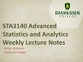 Advanced Statistics and Analytics Module 02