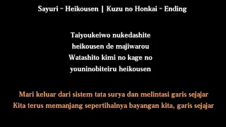 Download Kuzu no Honkai Ending | Sayuri - Heikousen Full Lirik Terjemahan Indonesia MP3