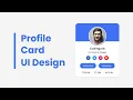 How to Make Responsive Profile Card in HTML CSS