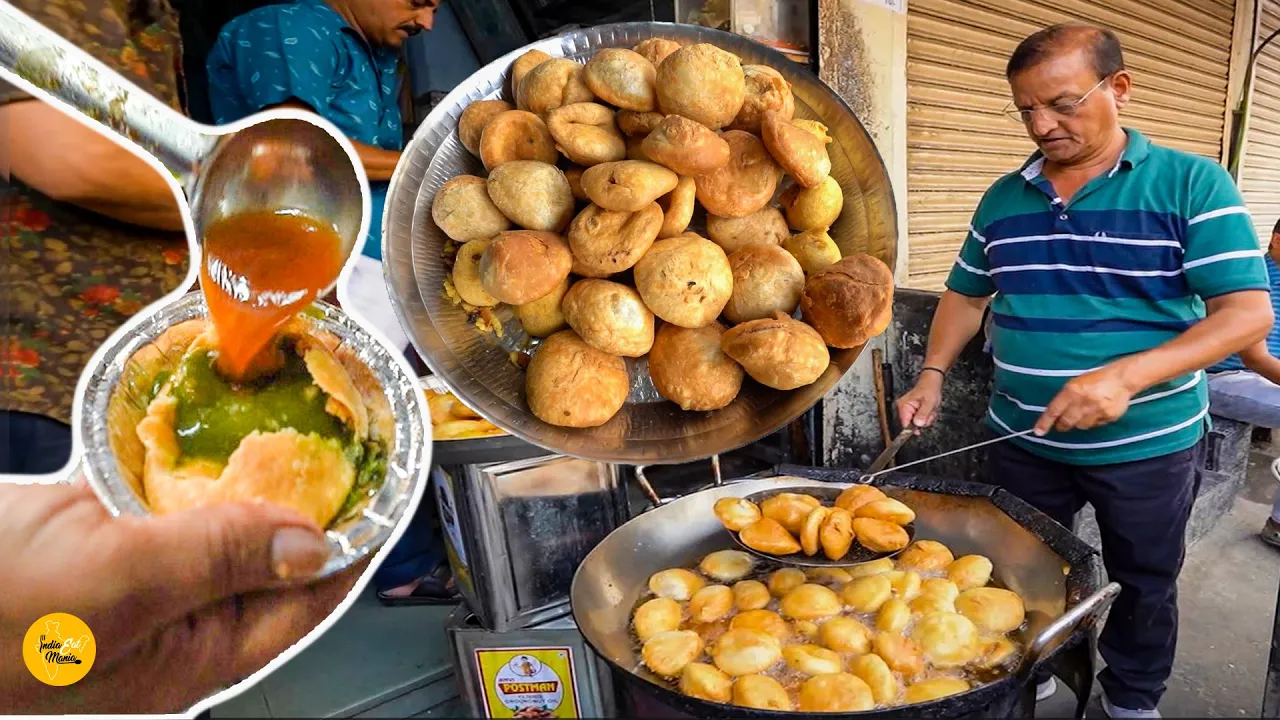 Udaipur   Breakfast   Hing  Kachori Making Rs. 15/- Only l Udaipur Food Tour