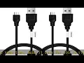 2 Pack 10ft PS4 Controller Charging Cable Sync Cord Play and Charger Micro USB Cable for Playstati