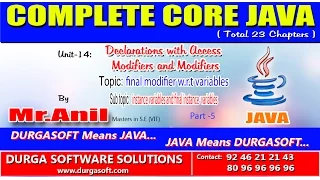 Core Java-DAM - instance variables and final instance variables
