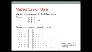 Download Aljabar Linear: Matriks Eselon Baris Tereduksi dan Matriks Eselon MP3