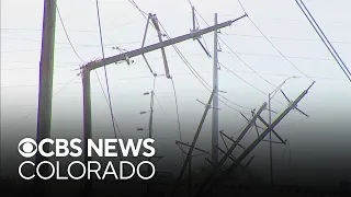 Suspected microburst causes damage to power lines in Northern Colorado