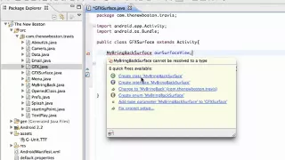 Android Application Development 67 Setting up a SurfaceView class