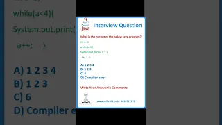 While Loop MCQ JAVA