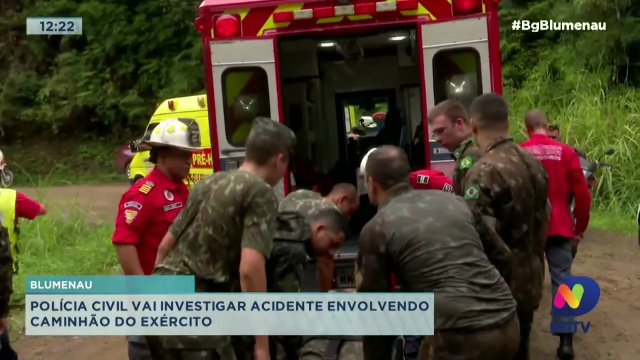 Blumenau: Polícia Civil vai investigar acidente envolvendo caminhão do exército