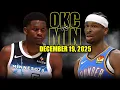 Oklahoma City Thunder vs Minnesota Timberwolves Full Game Highlights – December 19 2025 | NBA Season