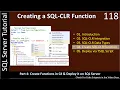 SQL CLR Function Part 4 - Create SQL CLR Function C VS 2017 SSMS TSQL Tutorial