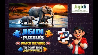 Jigidi Jigsaw Puzzles - Family Of Elephants