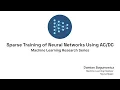 Sparse Training of Neural Networks Using
