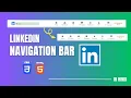 Linkedin Navbar How To Make Navigation Bar Using HTML CSS Navbar Navbar HTML CSS In Hindi