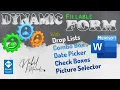 Create a Dynamic Fillable Form in Word to Capture User Input