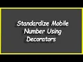 Python Programs Standardize Mobile Number Using Decorators