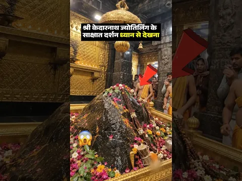 श्री केदारनाथ ज्योतिर्लिंग साक्षात दर्शन 🔱😲ध्यान से देखना #Kedarnath #shortsfeed #mahadev #viral