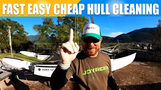 Removing yellow brown staining from the hulls . A very cheap solution