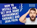 How to Install JDK Set JAVA - HOME Environment Variable and JAVA Path On Windows