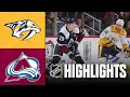 Predators vs. Avalanche | NHL Highlights | December 13, 2025