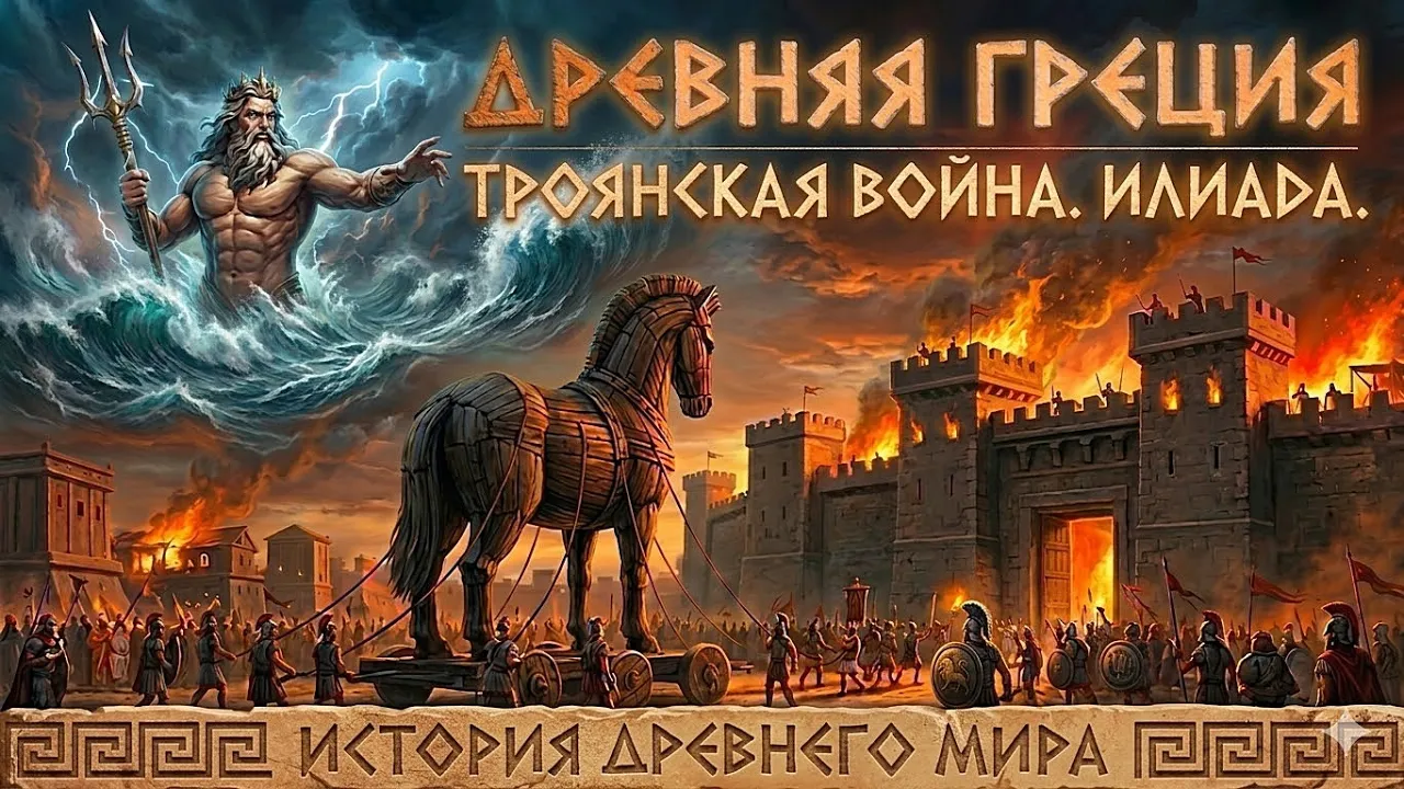 ТРОЯНСКАЯ ВОЙНА: Мифы Гомера и золотые сокровища Шлимана ⚔️ История 5 класс