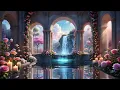 Springtime Rose Spa Sanctuary ACOTAR inspired ambience Gentle waterfall soft nature sounds ASMR