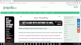 Difference between sleep and wait method in Java javapedia net