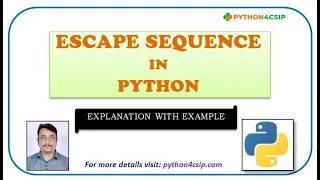 Escape Sequence In Python Escape Characters in Python Escape sequence in Hindi