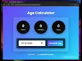 Age Calculator Using HTML CSS JavaScript - Full Step-by-Step Guide