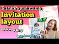 PAANO GUMAWA NG INVITATION LAYOUT Free templates D I Y invitations Riencyll Cabile