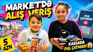 RƏNA VƏ MƏTİN MARKETDƏ 5 MANATA NƏ ALDILAR?🤯 KASSADA PUL ÇATMADI😂