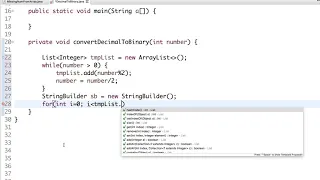 Convert decimal number to binary format in java