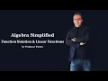 Algebra Simplified - Function Notation Linear Functions