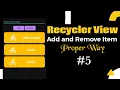 Add and Remove Items From Recycler View Android Studio Tutorials