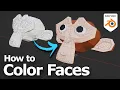 Blender how to color objects and change color of faces