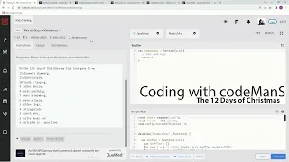 Archived Codewars 7 kyu The 12 Days of Christmas Javascript