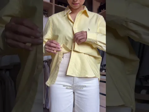 Video Thumbnail: Perfect cropped shirt hack 💛 What do you think? Comment below 🤭